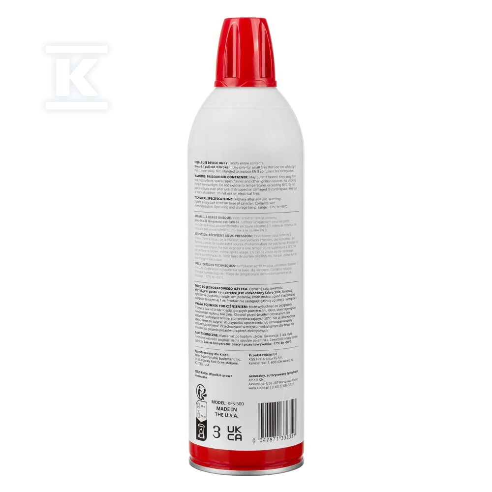 Požarni sprej Kidde Flame Out 500 ml - KID-KFS-500
