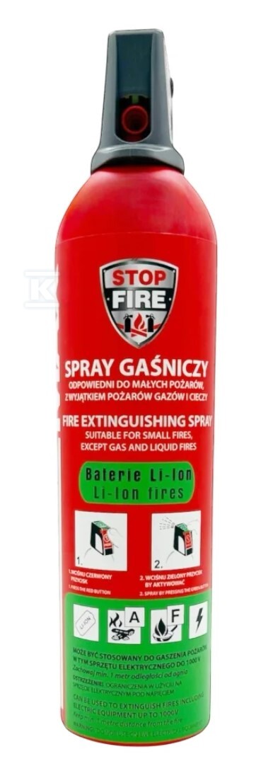 Spray gaśniczy RM 750ml BATERIE - SAF-SGS-750-RM-B