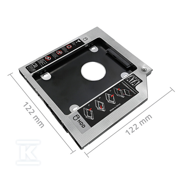 Kieszeń na drugi dysk 2.5 HDD,9.5 mm - 51868