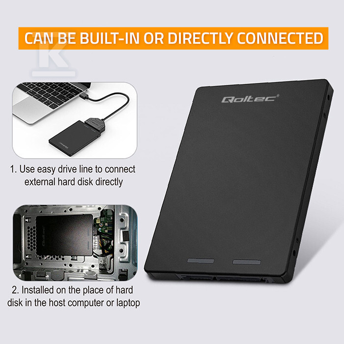 Adapter aluminiowy na dysk M.2 SSD,SATA - 52265