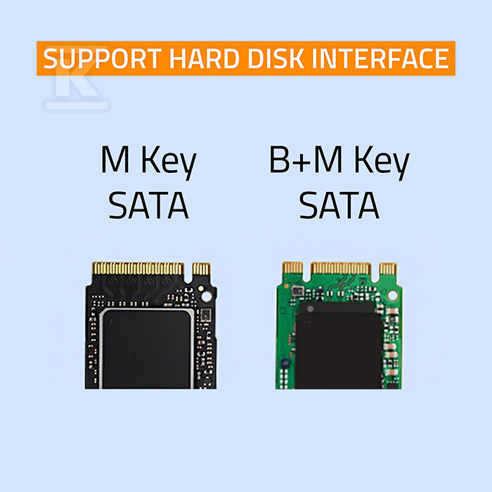 Adapter aluminiowy na dysk M.2 SSD,SATA - 52265