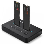 Stacja dokująca dysków SSD M.2 NVMe| PCIe,USB-C,20Gb/s,DUAL 2 x 8TB,klonowanie offline