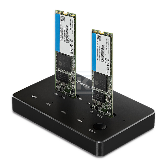 Stacja dokująca dysków 2x SSD M.2 SATA, - 50310