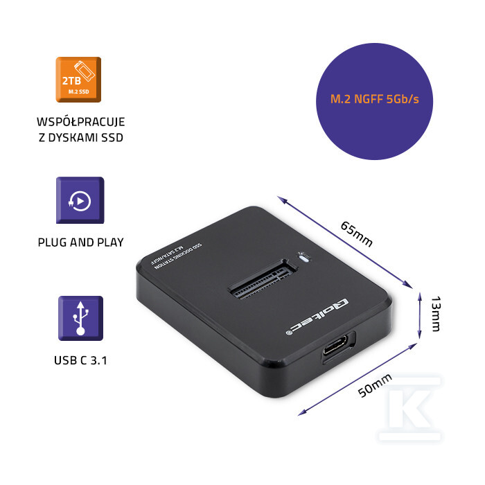 Stacja dokująca dysków SSD M.2 SATA, - 50314