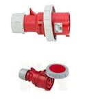 Wtyczka przenośna Shark - zwrotnica faz 32A 3P+Z+N 400V IP67 + Gniazdo przenośne Shark 32A 400V 3P+Z+N IP67