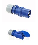 Wtyczka przenośna Shark 16A 230V 2P+Z IP44 STYKI NIKLOWANE + Gniazdo przenośne Shark 16A 230V 2P+Z IP44