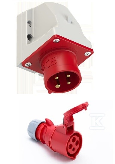 Wtyczka odbiornikowa (stała) 16A 3P+Z - DPY879
