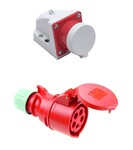 Wtyczka odbiornikowa (stała) 16A 3P+Z+N 400V z zatyczką IP44 + Gniazdo przenośne Shark 16A 400V 3P+Z+N IP44