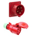 Wtyczka tablicowe prosta 16A 400V 3P+Z+N IP44 + Gniazdo przenośne Shark 16A 400V 3P+Z+N IP44