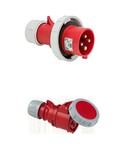 Wtyczka przenośna Shark - zwrotnica faz 32A 3P+Z 400V IP67 + Gniazdo przenośne SHARK 32A 3P+Z 400V IP67