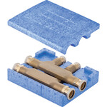 Geberit Mapress cross tee with insulation cover d18x18x18