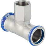 Trójnik z gwintem wewnętrznym Geberit Mapress Edelstahl (FKM niebieski): d=28mm, Rp=3/4'', d1=28mm