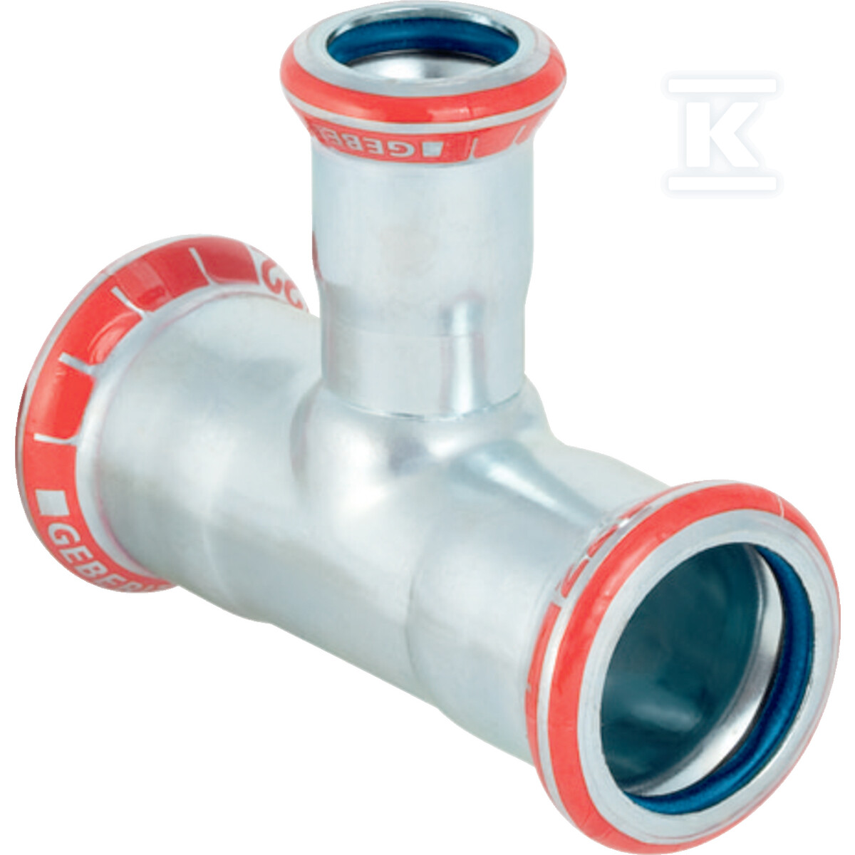 Geberit Mapress C-Stahl FKM tee, - 51405