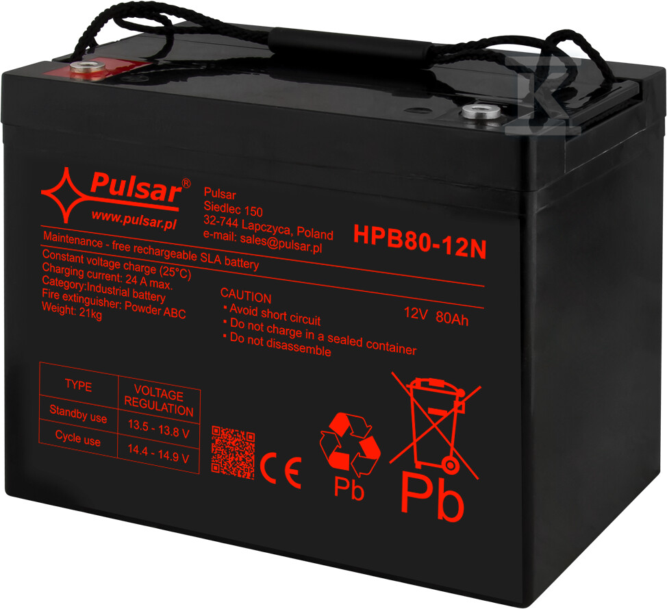 Акумулятор 80Ah/12V HPB - HPB80-12N