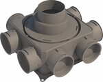 Rozdzielacz powietrza MINI 8-75 8 przyłączy DN 75, RURA ISO DN 125-125