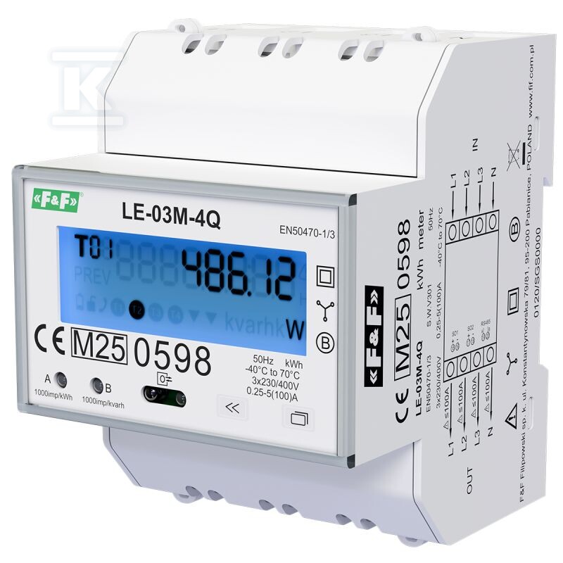 Licznik energii elektrycznej LE-03M-4Q - LE-03M-4Q
