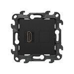 Gniazdo HDMI ver. 2.1 pojedyncze (moduł), czarny mat, Simon24