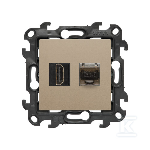 Gniazdo HDMI ver. 2.1 + RJ45 kat.6. - NGH21RJ45.01/34