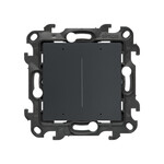 Sterownik podwójny oświetleniowy - 2 wyjścia 5 A, sterowany smartfonem [WiFi], 230 V (moduł), grafitowy mat, Simon24