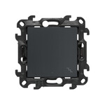 Łącznik schodowy z podświetleniem LED (moduł) 10 AX, 250 V~, szybkozłącza, grafitowy mat, Simon24