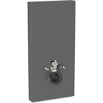 Moduł sanitarny Monolith Plus do wiszącej miski WC, 101 cm, obudowa przednia ze szkła: Kolor podświetlenia=2200-4000K, Front: czarny / szkło satynowane, Obudowa boczna: czarny / aluminium szczotkowane