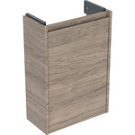 Skrinka pod malé umývadlo Selnova Compact, s jednými dverami, krátka: 41,2x60,5x20,1 cm, šírka umývadla=45 cm, orech hickory / melamínová štruktúra dreva
