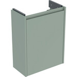 Skrinka pod malé umývadlo Selnova Compact, s jednými dverami, krátka: 45,7x60,5x22,7cm, Šírka umývadla=50cm, šalviovo zelená / lakovaný hodvábny mat