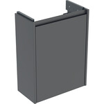 Skrinka pod malé umývadlo Selnova Compact, s jednými dverami, krátka: 45,7x60,5x22,7cm, Šírka umývadla=50cm, slonová / lakovaný hodvábny mat