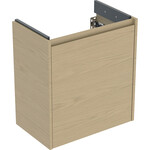 Szafka pod umywalkę Selnova Compact, z jednymi drzwiami: 55x60.6x33.7cm, Szerokość umywalki=60cm, dąb naturalny / melaminowa struktura drewna
