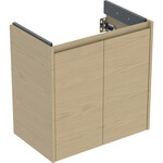 Skrinka pod umývadlo Selnova Compact, s dvoma dverami: 59,1x60,6x36,4 cm, šírka umývadla=65 cm, dub prírodný / melamínová štruktúra dreva