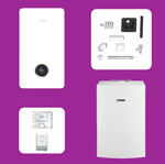 Pakiet z kotłem kondensacyjnym Bosch Condens GC5700iW 15kW + pozioma płyta montażowa + zasobnik c.w.u. Stora WD120B + czujnik c.w.u. + regulator CR400 + czujnik temperatury zewnętrznej AF2 + moduł internetowy K40RF + zestaw powietrzno-spalinowy O60/100-O60 do szachtu