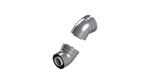 Kolano 45° koncentryczne 60/100 mm – 2 szt - szare