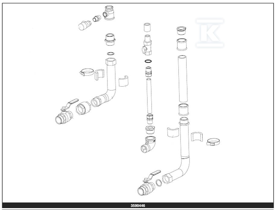 Zestaw przyłączeniowy GHP 45-65 LINE - 3590446