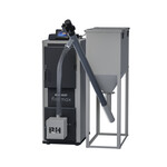 Kocioł pelletowy Rakoczy Firemax 10kW 190 FRONT palnik z przodu PSP - przedłużony system podawania pelletu zbiornik nieobudowany regulator ST9781 zPID firmy Tech