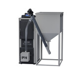 Kocioł pelletowy Rakoczy Firemax 10kW 300 FRONT palnik z przodu PSP - przedłużony system podawania pelletu zbiornik nieobudowany regulator ST9781 zPID firmy Tech