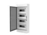 Rozdzielnica natynkowa Elegant 4x12 PE+N biały/dymny IP40