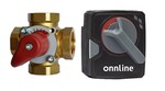 Zawór mieszający MIX M 4-25 kv 12 z siłownikiem SL 10-230 / 120s / ONNLINE