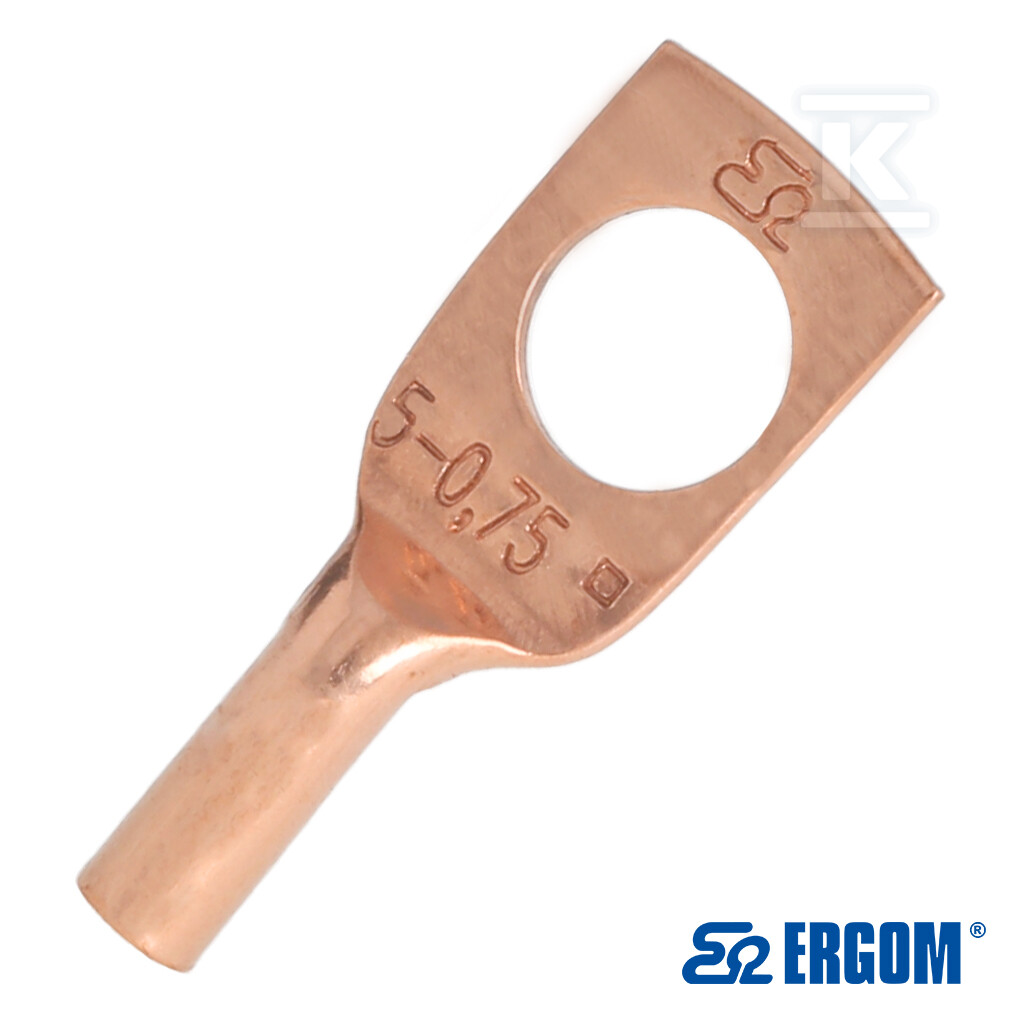 Końcówka rurowa oczkowa miedziana KM - E11KM-01010100300
