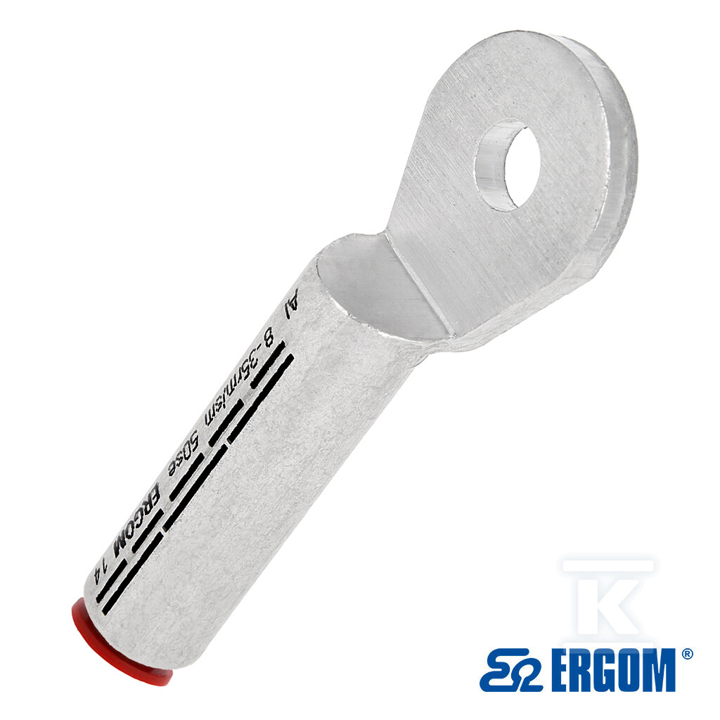 Końcówka rurowa oczkowa aluminiowa - E12KA-01010100702