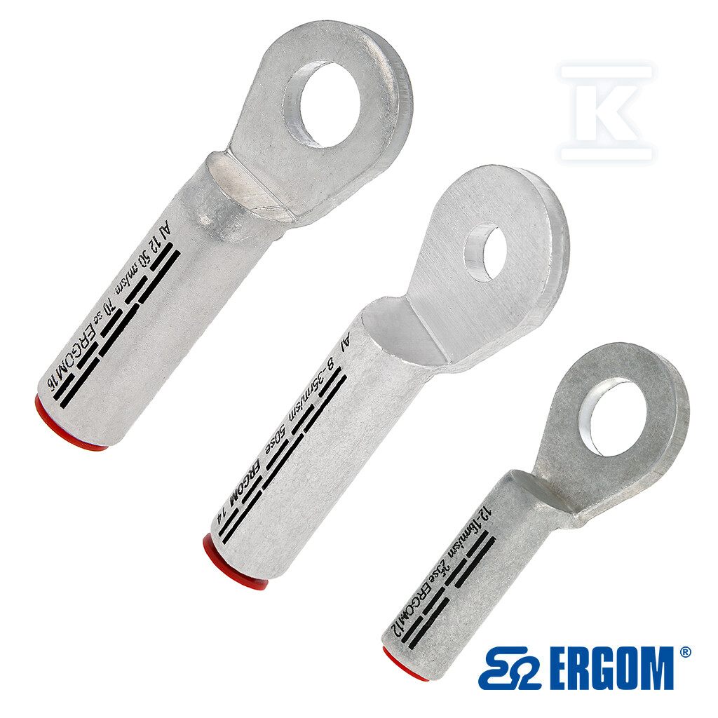 Końcówka rurowa oczkowa aluminiowa - E12KA-01010101200