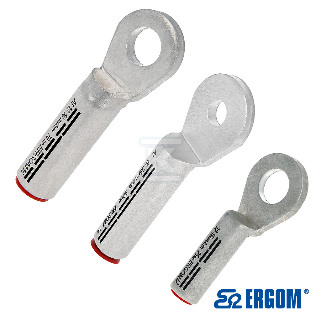 Końcówka rurowa oczkowa aluminiowa - E12KA-01010102800