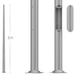 Hliníkový sloup SAL-3M anodizovaný inox C45