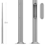 Hliníkový sloup SAL-4 anodizovaný inox C45