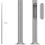 Hliníkový sloup SAL-5 anodizovaný INOX