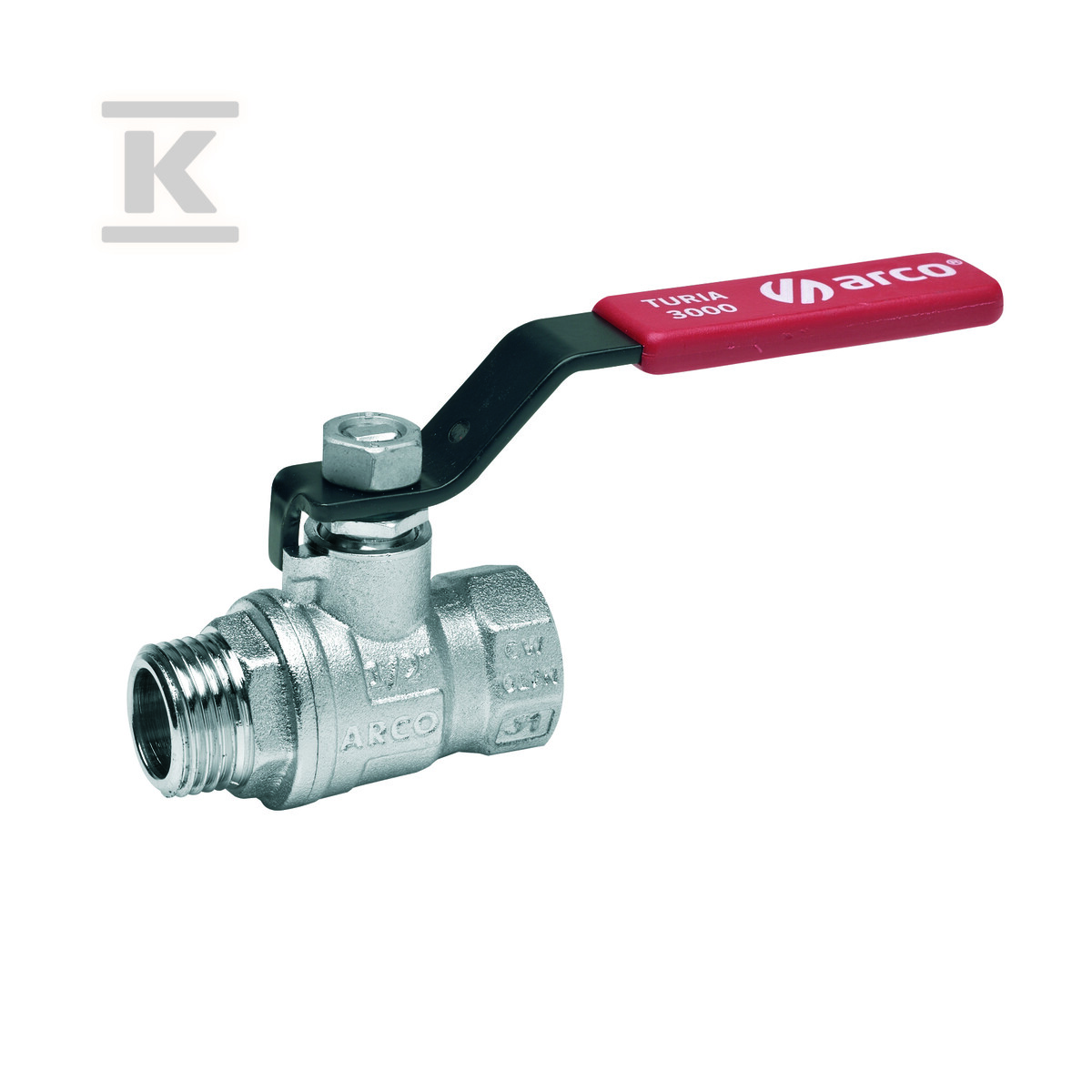 Zawór kulowy TURIA 3000, 1/4 GW x 1/4 - 0112308