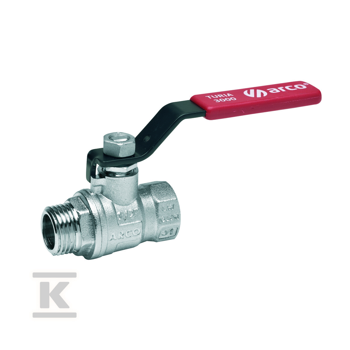 Zawór kulowy TURIA 3000, 1/2 GW x 1/2 - 0112708