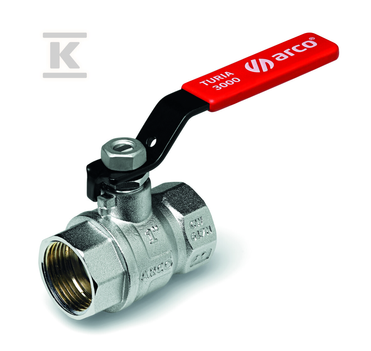Zawór kulowy TURIA 3000, 1/2 GW x 1/2 - 0120508
