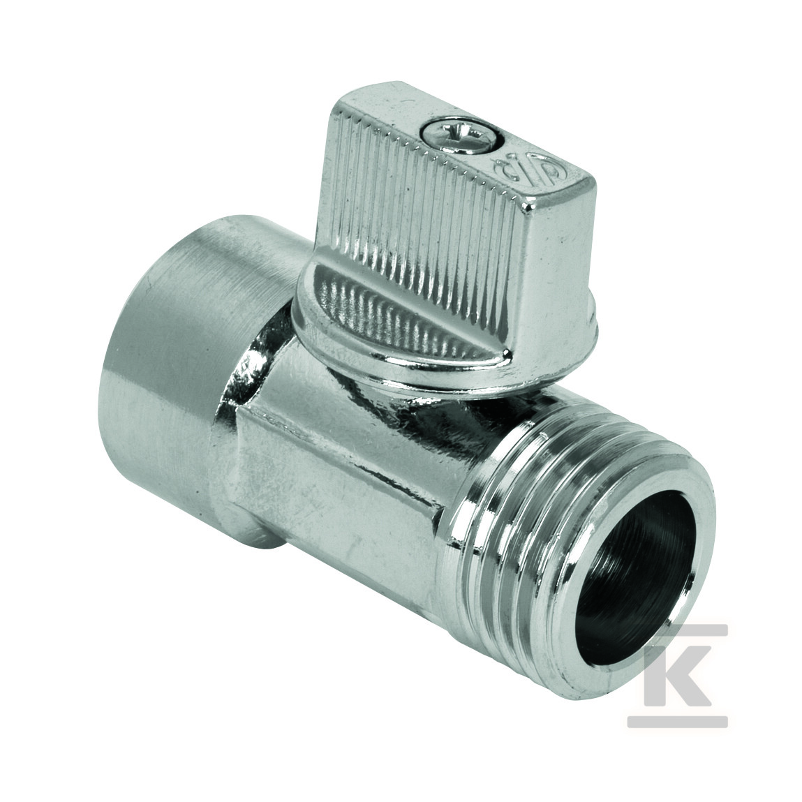 Zawór kulowy Mini, 1/2 GZ x GW, uchwyt - 02204