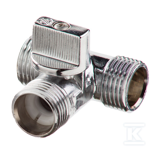 Trójnik z zaworem kulowym MINI, 1/2 GZ - 02325