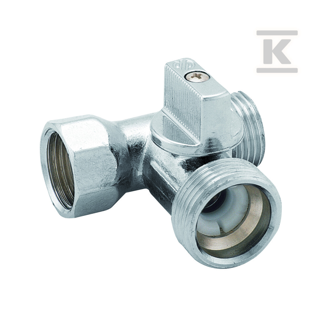 Trójnik z zaworem MINI, 1/2 GZ x 3/4 GZ - 0233510